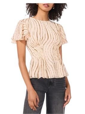 PARKER The Rose Peplum Top Size XS